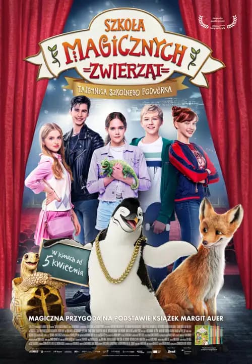 Plakat filmu: Szkoła magicznych zwierząt. Tajemnica szkolnego podwórka