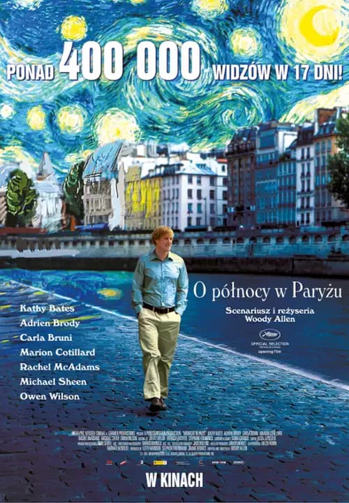 Plakat filmu: O północy w Paryżu