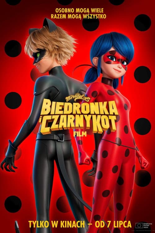 Plakat filmu: Miraculous: Biedronka i Czarny Kot. Film