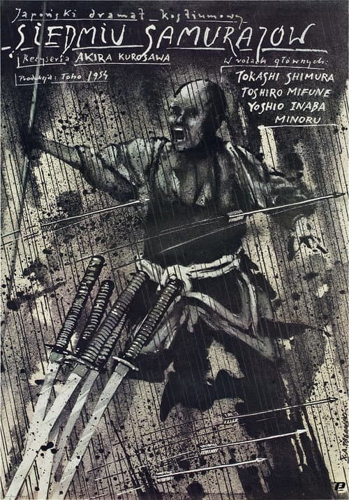Plakat filmu: Siedmiu samurajów