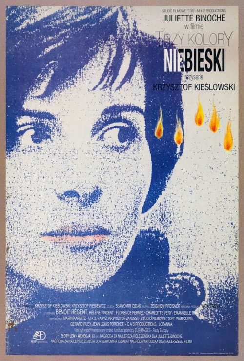 Plakat filmu: Trzy kolory: Niebieski